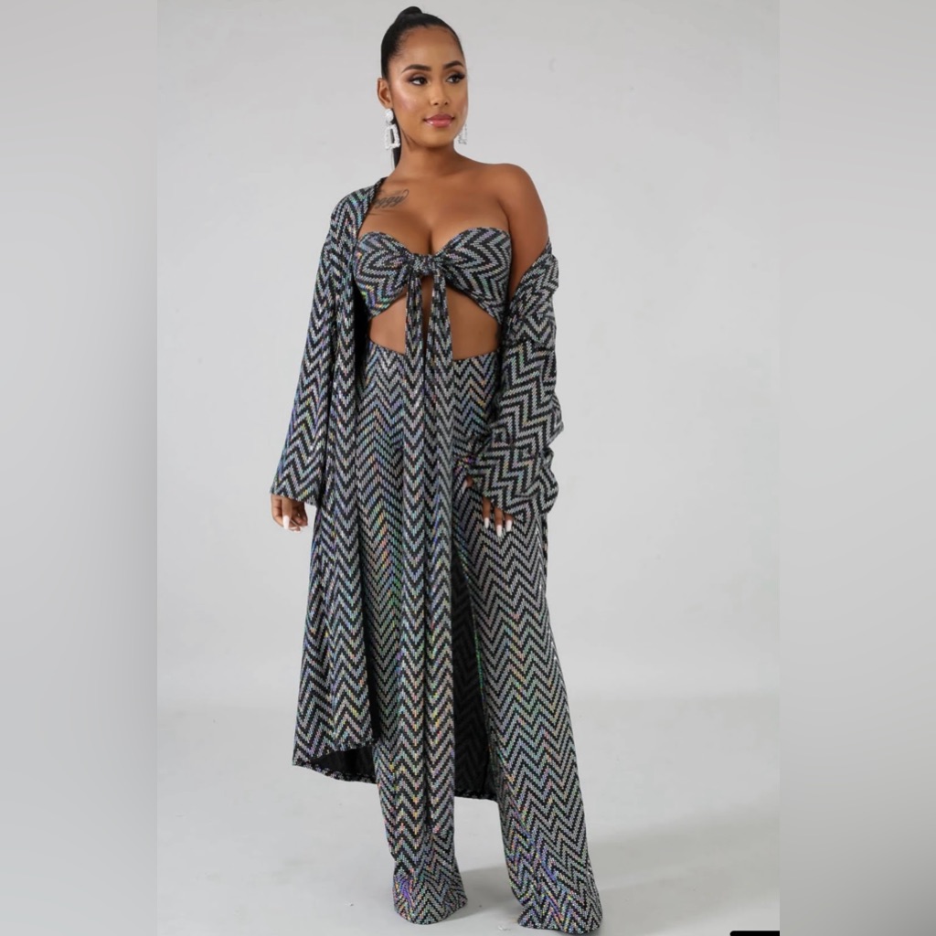 Sequin Pants Set